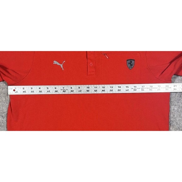 Puma Scuderia Ferrari Polo Shirt Men’s L Red Formula 1 Motorsports Racing Cars - Picture 11 of 12
